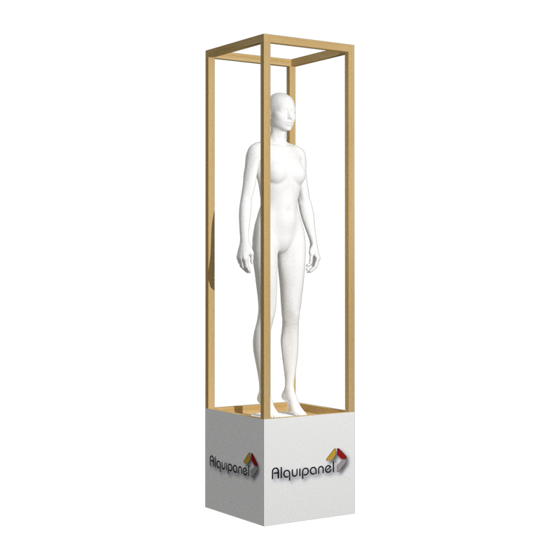 Porta Maniquí En Madera Natural